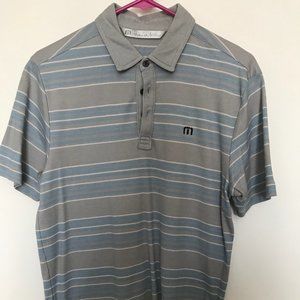 Travis Mathew Striped Golf Shirt Size Small
